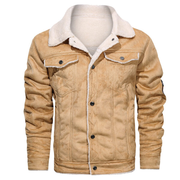 Men Bronze Biker Genuine Suede Classic Leather Jacket