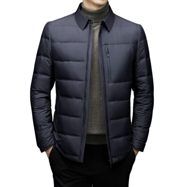 Men’s Blue Parachute Casual Winter Warm Padded Puffer Jacket