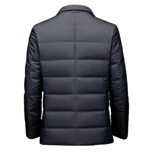 Men’s Blue Parachute Casual Winter Warm Padded Puffer Jacket - Image 2