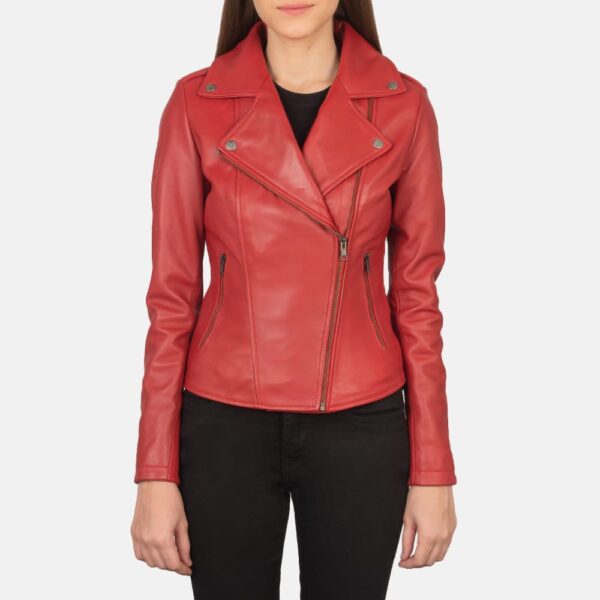 Stylish Women’s Classic Leather Biker Jacket