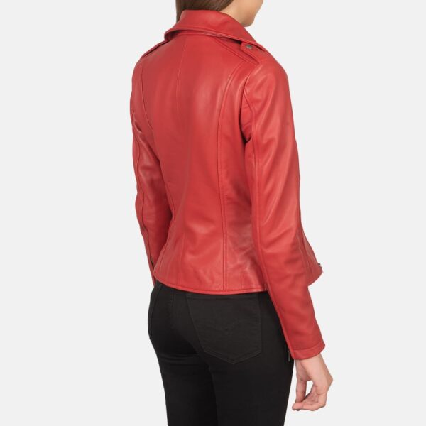 Stylish Women’s Classic Leather Biker Jacket - Image 2