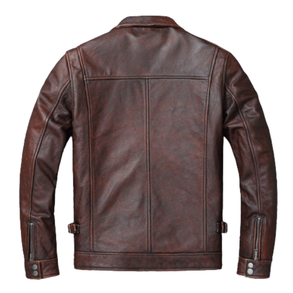 Men's Retro Motorcycle Genuine Casual Jacket - Image 2