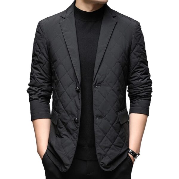 Men’s Black Cotton Blazer Casual Office Business Coat