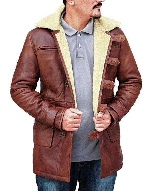 Men's Tom Hardy Brown Long Bane Coat