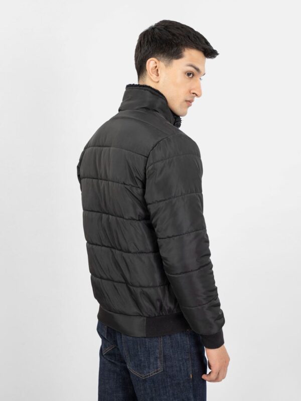 Black Puffer Jacket For Mens - Image 2